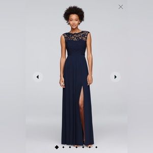 Bridesmaids Dress - lace bridesmaid dress with long mesh skirt